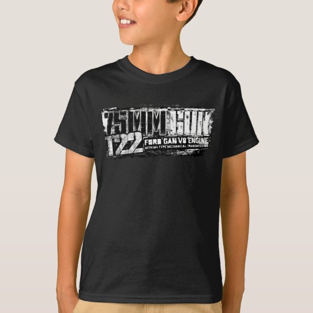 T-Shirt T22 com arma de 75 mm (Frente)