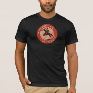 T-shirt T afligido 1930 do serviço aéreo de Wyoming