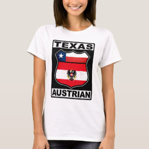 T-shirt T americano austríaco das senhoras de Texas