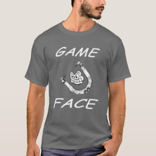 T-shirt T básico da cara do jogo das ferraduras