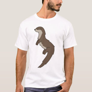 T-shirt T bonito da lontra