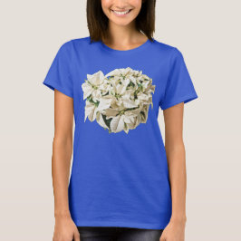 T-shirt T branco das poinsétias