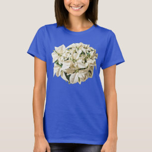 T-shirt T branco das poinsétias
