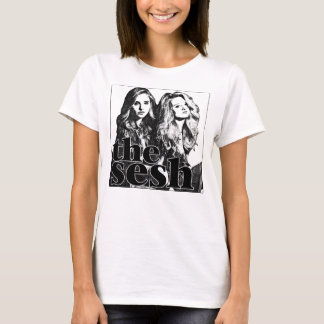 T-shirt T branco no Sesh das mulheres de "pedra Mersi"