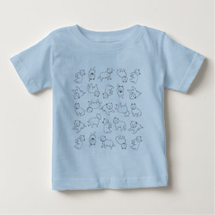 T-shirt T brincalhão do bebê de Westies