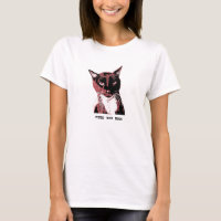 T-camisa-ALIMENTAÇÃO do gato do smoking a VAIA