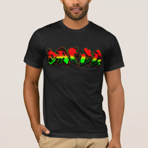 T-shirt T-camisa dos grafites de Dafuq Rasta