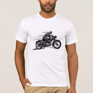 T-SHIRT T-CAMISAS CLÁSSICAS DA IMAGEM DA MOTOCICLETA