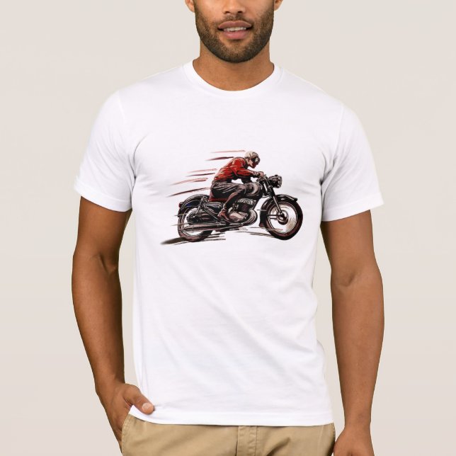 T-SHIRT T-CAMISAS CLÁSSICAS DA MOTOCICLETA (Frente)