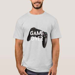 T-Shirt T-Cinza com controlador Black PlayStation