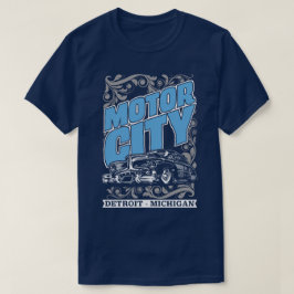 T-shirt T clássico dos EUA dos carros de Detroit Michigan