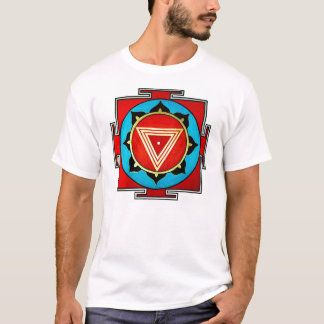T-shirt T colorido branco de Kali Yantra
