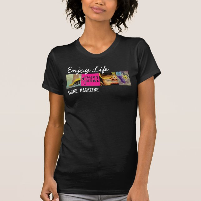 T-shirt T confortável do brilho (Frente)