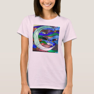 T-shirt T crescente da lua