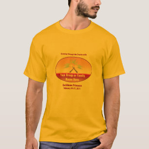 T-shirt T cruzado do cruzeiro do grupo das palmas