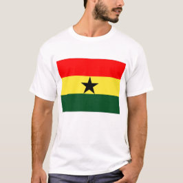 T-shirt T da bandeira de Ghana