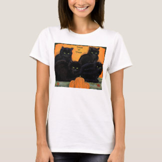 T-shirt T da boneca das mulheres do Dia das Bruxas dos