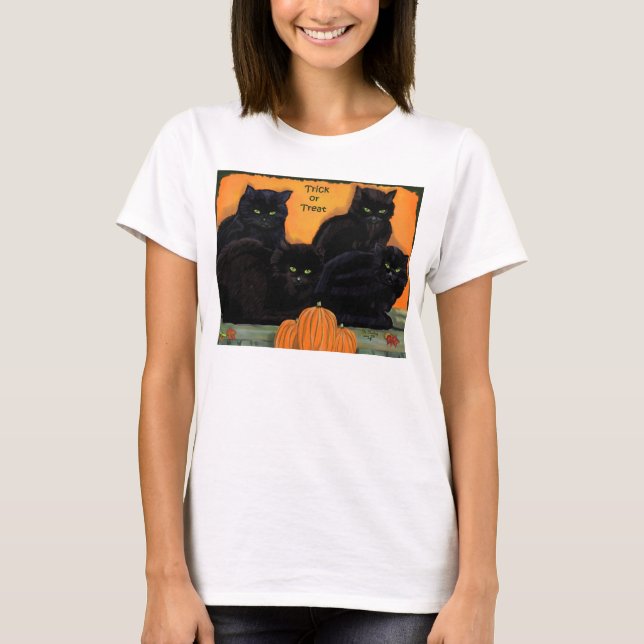 T-shirt T da boneca das mulheres do Dia das Bruxas dos (Frente)