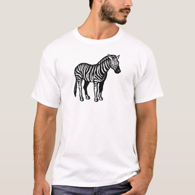 T-shirt T da campainha da zebra (Frente)