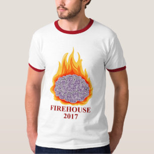 T-shirt T da campainha de 2017 homens flamejantes do