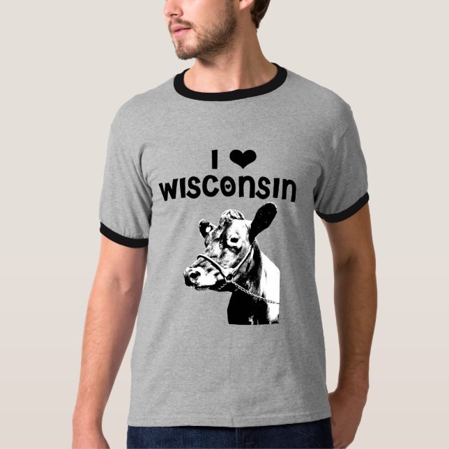 T-shirt T da campainha de Wisconsin (Frente)