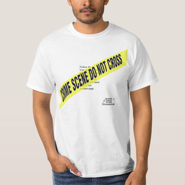 T-shirt T da cena do crime - modelo pessoal do design (Frente)