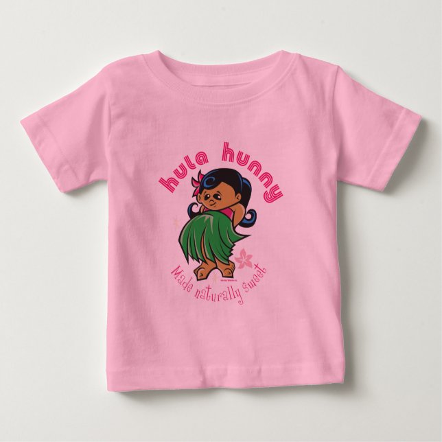 T-shirt T da cheio-cor de Hula Hunny (Frente)