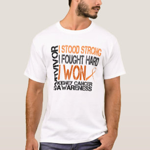 T-shirt T da consciência do sobrevivente do câncer de ri
