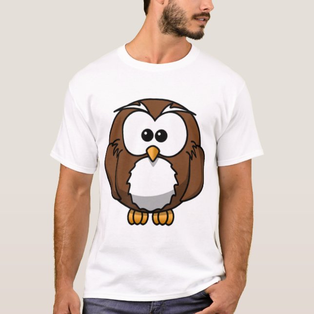 T-shirt T da coruja dos desenhos animados (Frente)