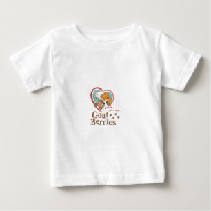 T-shirt T da criança das bagas da cabra