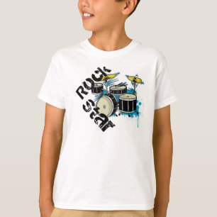 T-shirt T da estrela do rock