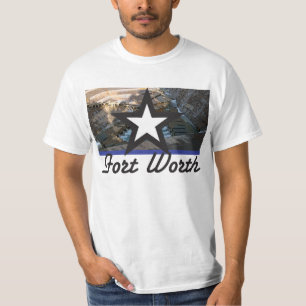 T-shirt T da estrela dos jardins da água de Fort Worth