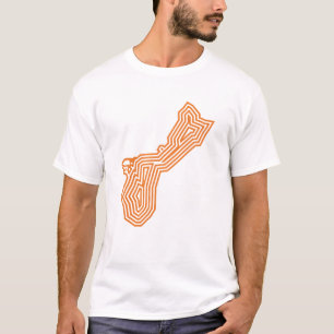 T-shirt T da explosão da laranja de Guam