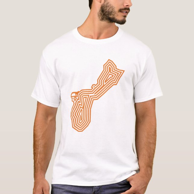 T-shirt T da explosão da laranja de Guam (Frente)