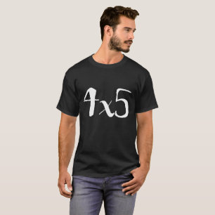 T-shirt T da fotografia do grande formato 4x5 - branco na