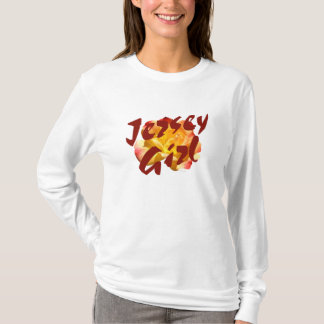 T-shirt T da Longo-Capa da menina do jérsei