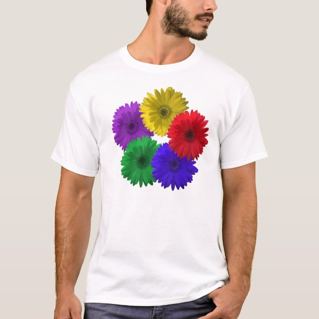 T-shirt T da margarida de flower power (Frente)
