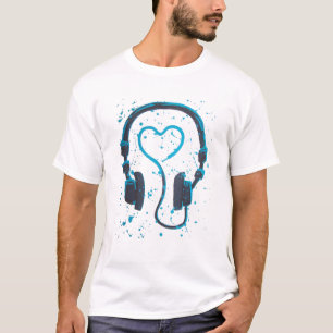 T-shirt T da música do amor de DJs