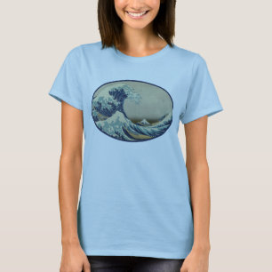T-shirt T da onda de Hokusai grande