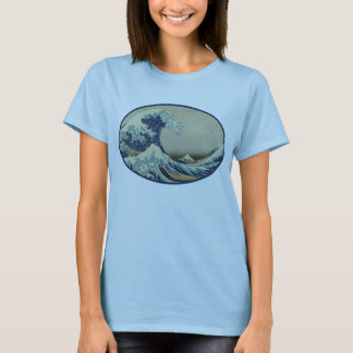 T-shirt T da onda de Hokusai grande