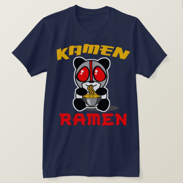 T-shirt T da panda dos Ramen de Kamen (Frente do Design)