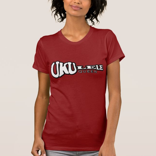 T-shirt T da rainha do Ukulele (Frente)
