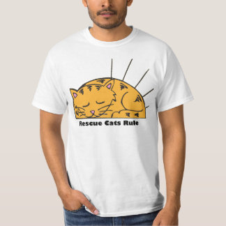 T-shirt T da regra dos gatos do salvamento