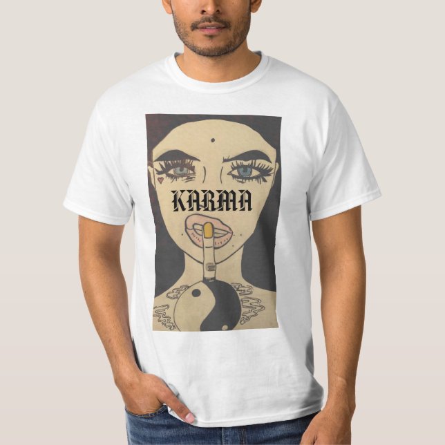T-shirt T das karmas (Frente)