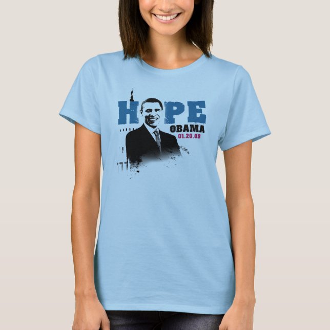 T-shirt T das senhoras Obama (Frente)