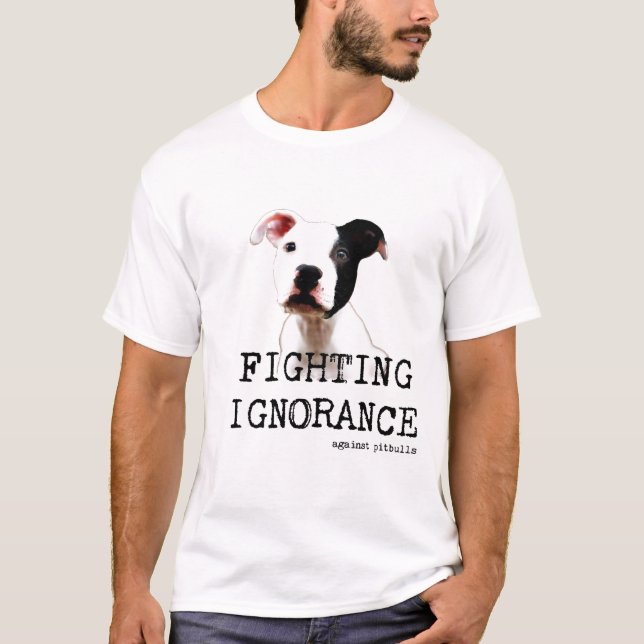 T-shirt T de combate da ignorância (Frente)