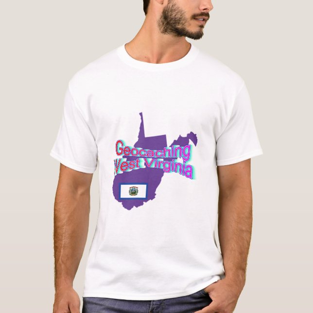T-shirt T de Geocaching West Virginia (Frente)