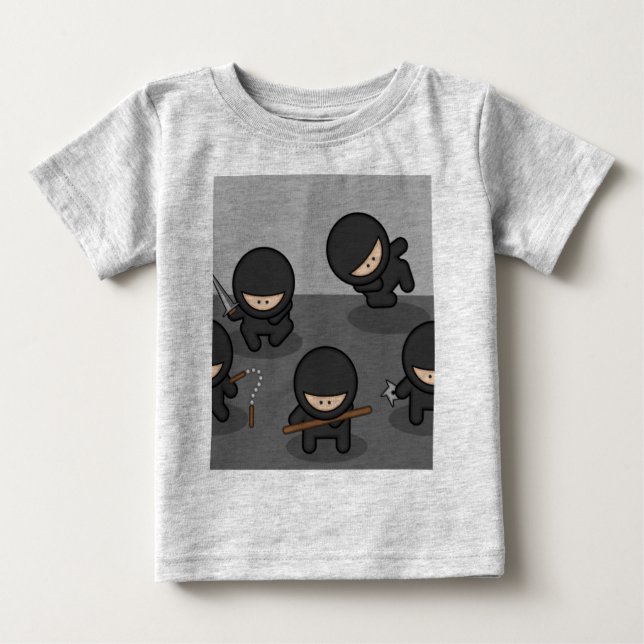 T-shirt T de Ninja do bebê (Frente)