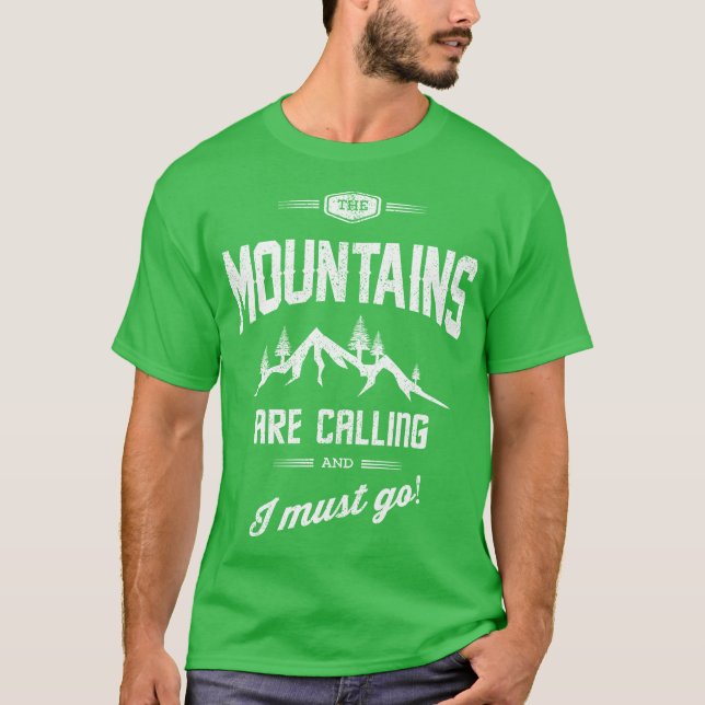 T-shirt T de RVing - as montanhas estão chamando (Frente)