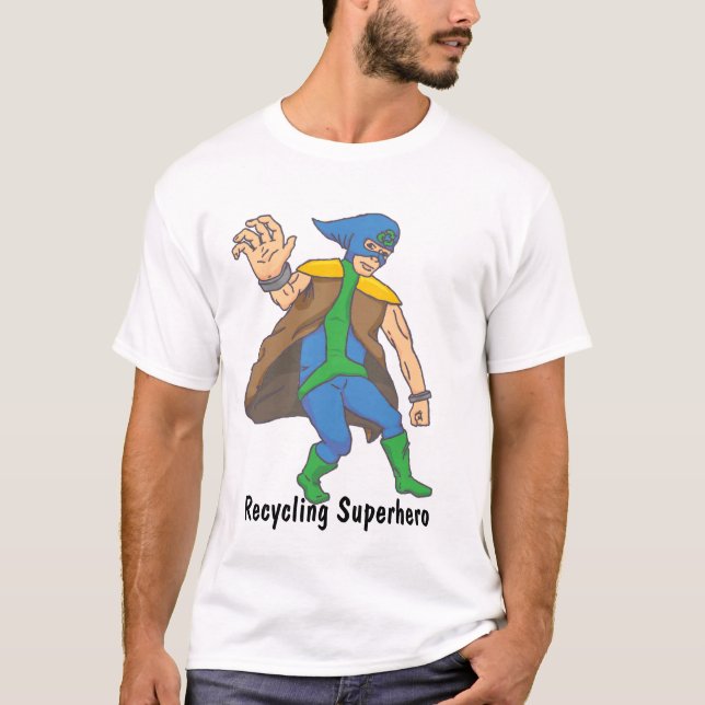 T-shirt T de Superero do reciclagem de Blake (Frente)
